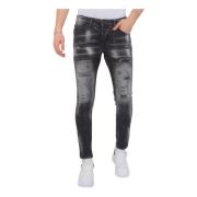 Distressed Jeans Stonewash Herre Slim Fit -1087