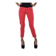 Coral Capri Slim-fit Jeans