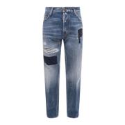 Blå Ripped Denim Jeans - AW23 Kollektion