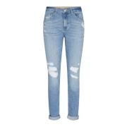 Scratch Skinny Jeans med Regular Fit og Mid-Rise Talje