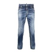 Slim-Fit Whiskered Denim Jeans