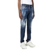 Skinny-Fit Denim Jeans med Distressed Detaljer