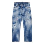 Straight jeans med pletter og logo - 642 Jean