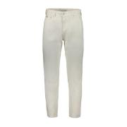 Hvid Bomuld Far Jeans 5-Lomme Design