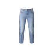 Blå Capri Denim Bukser