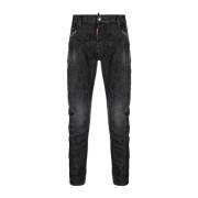 Sort Slim Fit Biker Jeans