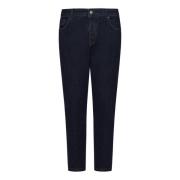 Blå Slim Fit Capri Jeans