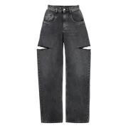 Bredbenet Cut Out Jeans