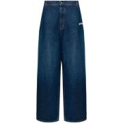 Blå Denim Wide Leg Jeans