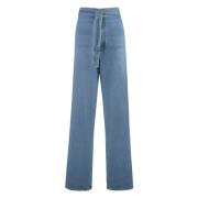 Tragt brede ben jeans med frontbue